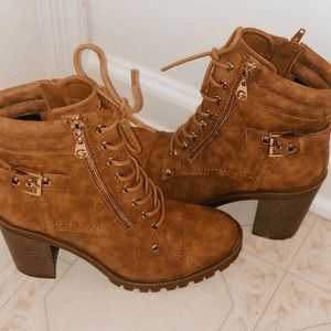 Guess brown booties